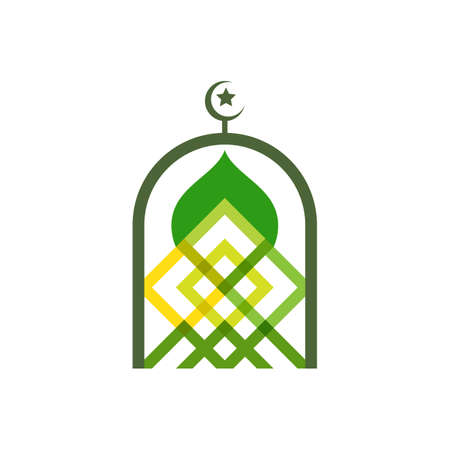 Islamic logo, Mosque icon vector templateのイラスト素材