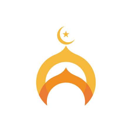 Islamic logo, Mosque icon vector templateのイラスト素材