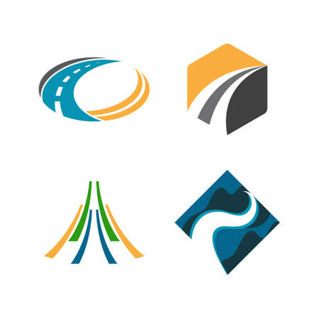 way logo vector template illustrationのイラスト素材