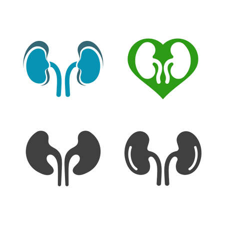 Kidney healthy logo vector icon  illustration design