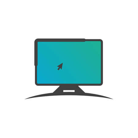 Computer monitor logo vector illustration icon designのイラスト素材