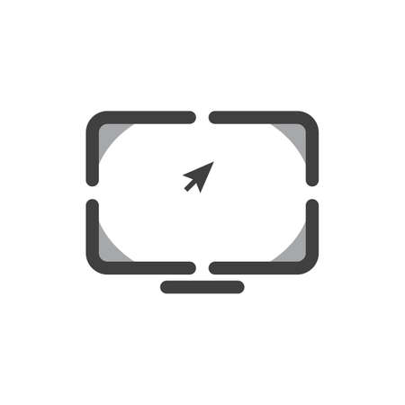 Computer monitor logo vector illustration icon designのイラスト素材