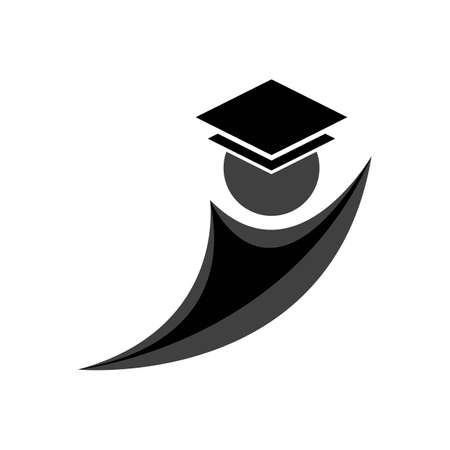 toga cap education logo template vector illustrationのイラスト素材