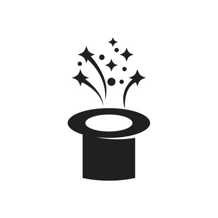 Magic hat logo vector icon  illustration designのイラスト素材