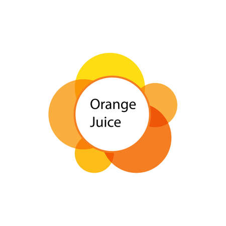 Orange logo Vector illustration template designのイラスト素材