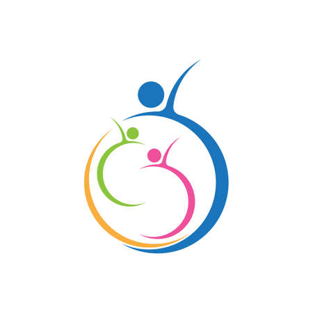 Adoption and community care Logo template vectorのイラスト素材