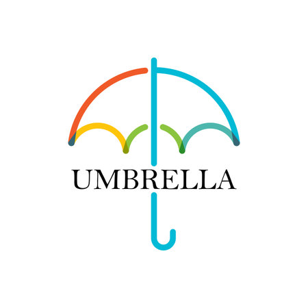 umbrella logo vector template icon designのイラスト素材