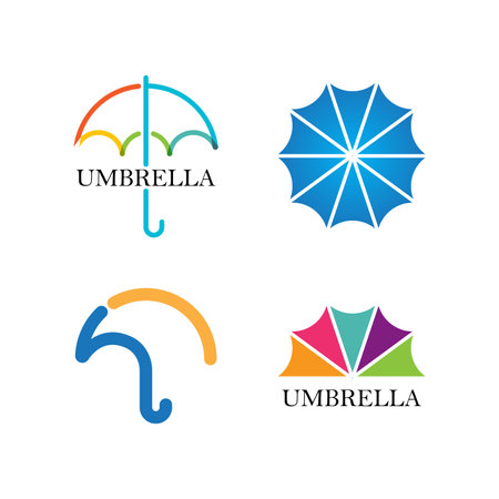 umbrella logo vector template icon designのイラスト素材