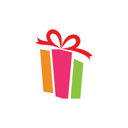 christmas gift ribbon vector illustration designのイラスト素材
