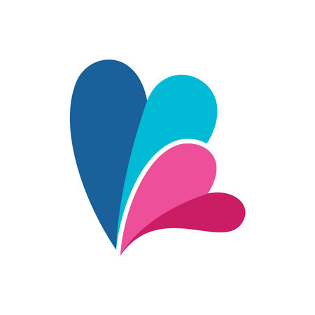 Heart Logo Template vector illustrationのイラスト素材