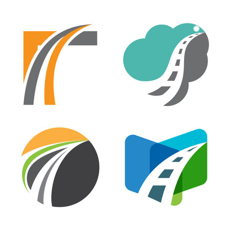 way logo vector template illustrationのイラスト素材