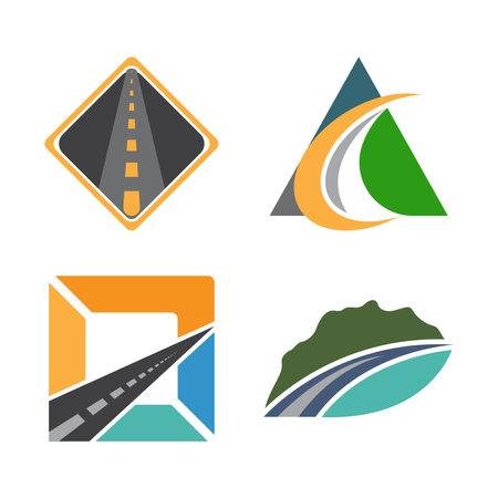 way logo vector template illustrationのイラスト素材
