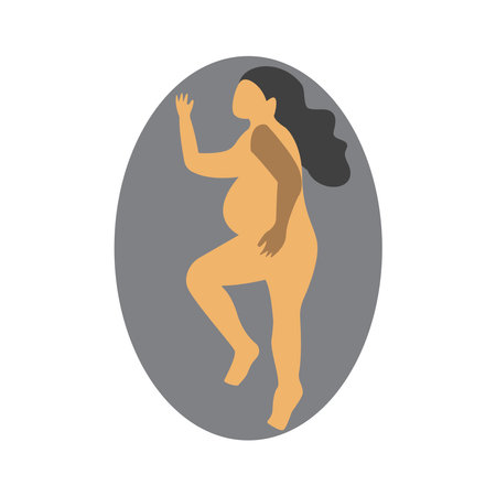 Pregnant vector logo design mother templateのイラスト素材