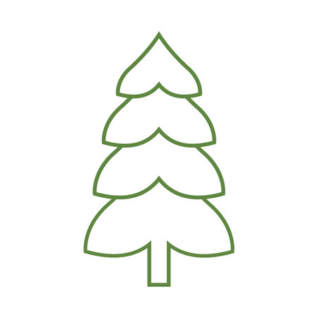 Cartoon kinds trees. Various coniferous or deciduous plantsのイラスト素材