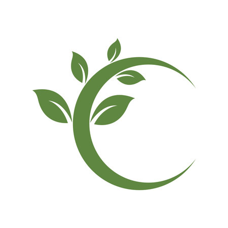 Green leaf ecology nature element vector icon, Leaf Icon, green leaf ecology nature element vectorのイラスト素材