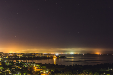Kiama at night with the Ocean, Kima New South Wales, Australiaの写真素材