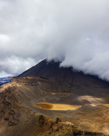 Mount Ngauruhoe in the Tongariro National Park, New Zealand.の写真素材