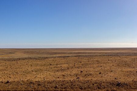 Australia, arid landscape in Kanku National Park with The Breakaways rock formation near Coober Pedyの写真素材