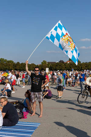 Demonstration in Theresienwiese, Munich, Germany on the 12.09.2020, protest against corona regulations in Bavaria and Germanyのeditorial素材