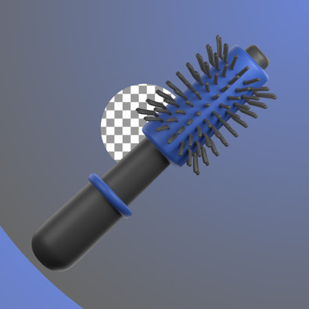 Hair Roller Brush In 3d Illustrationのイラスト素材