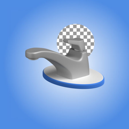 Faucet in 3d illustrationのイラスト素材