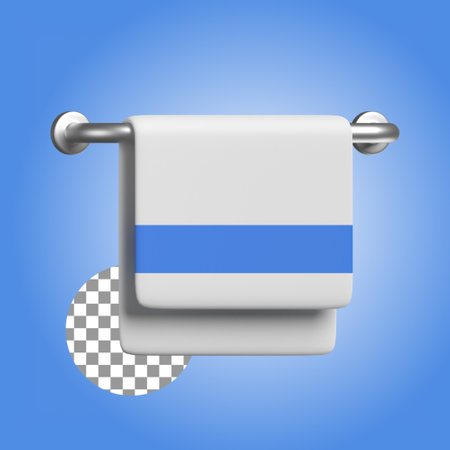 Towel in 3d illustrationのイラスト素材