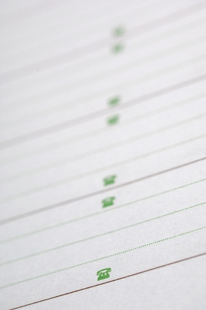 Phone book closeupの写真素材