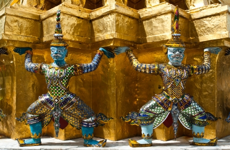 Monkey Warrior in Wat Prakeaw の写真素材