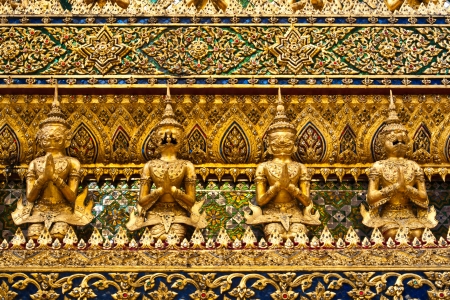 Ancient Decoration in Wat Prakeaw Bangkok, Thailandの写真素材