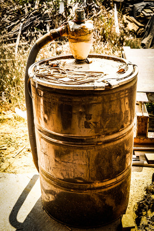 oil metal barrelの写真素材