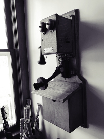 Antique wall phoneの写真素材