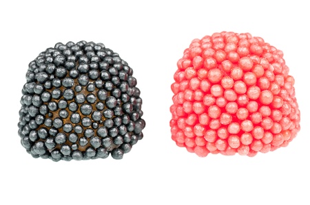 Close up of delicious sweets over a white background