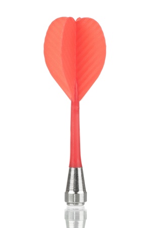 Magnetic darts arrow over a white reflective backgroundの写真素材