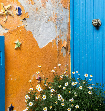 Dawn, the Amalfi Coast, Mediterranean colors of the housesの写真素材