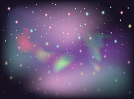  space nebula illustration using gradient meshes saved in EPS10 formatのイラスト素材
