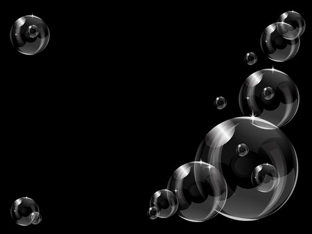 A transparent soap bubble background design with room for textのイラスト素材