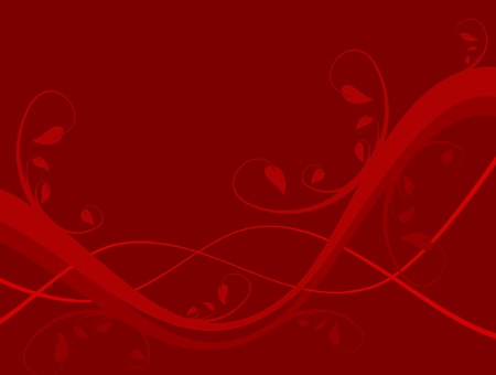 A red floral background with a red floral design on a darker backgroundのイラスト素材