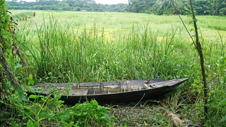 Wooden boatの写真素材