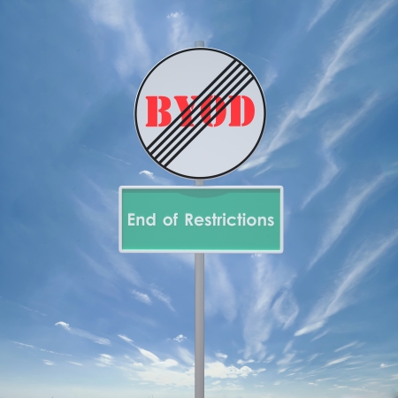 3d signs for end of restrictions branded  BYOD の写真素材