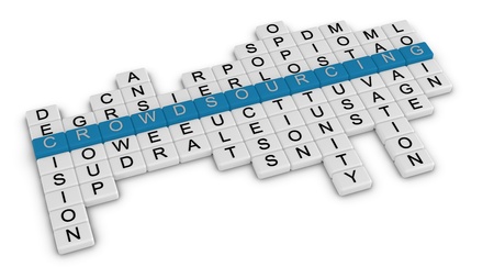 Crowdsourcing related words  Part of a series of business concepts の写真素材