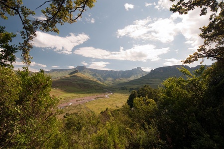 Mont Aux Source amphitheater Drakenberg Mountains in South Africa