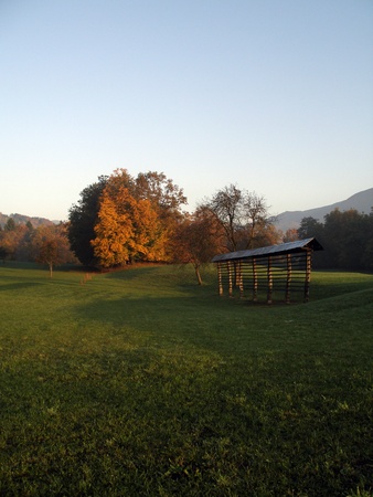 Sunrise at the countryside    の写真素材