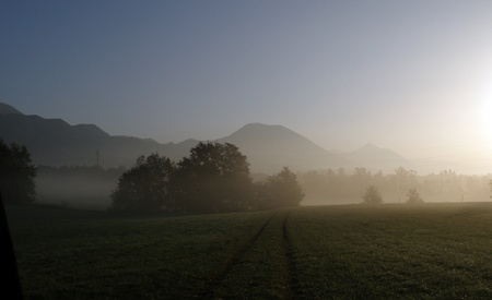 Sunrise at the countryside       の写真素材