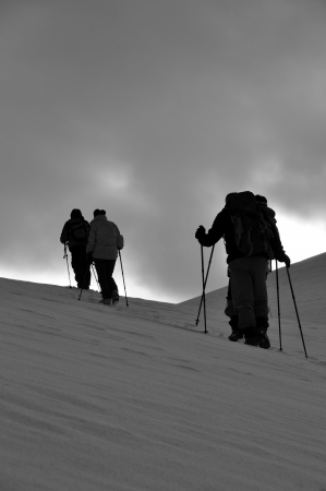 Climbing on Mount Araratの写真素材