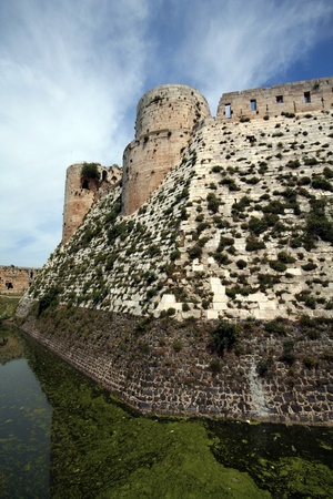 Syria  Crac des Chevaliers  Qal at Al Hosn  - the most famous medieval Crusader fortress in the world - general viewの写真素材