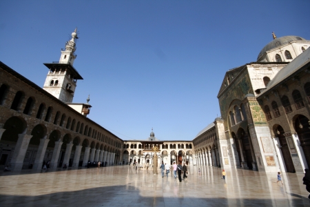 Scenery of the famous Omayyad Mosque in Damascus,Syria 
