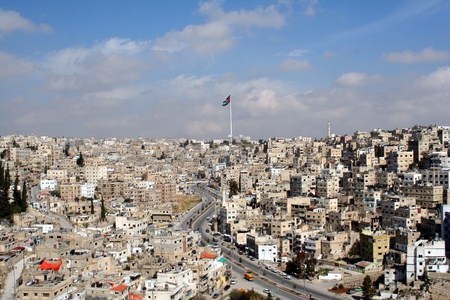 PANORAMA OF AMMAN, JORDANの写真素材