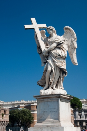 Angel statues in Romeの写真素材