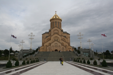 Tbilisi, Georgia, Holy Trinity cathedralの写真素材