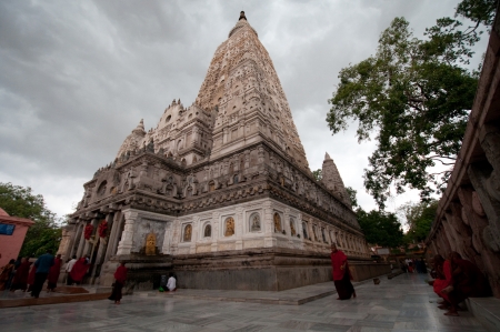 Mahabodhy Temple, Bihar, Indiaの写真素材